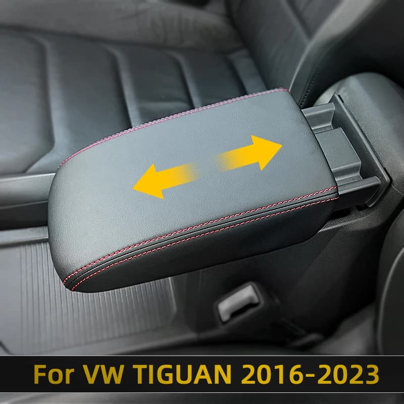 Housse de protection en cuir pour boîte d'accoudoir Central, accessoires pour Volkswagen VW Tiguan 2