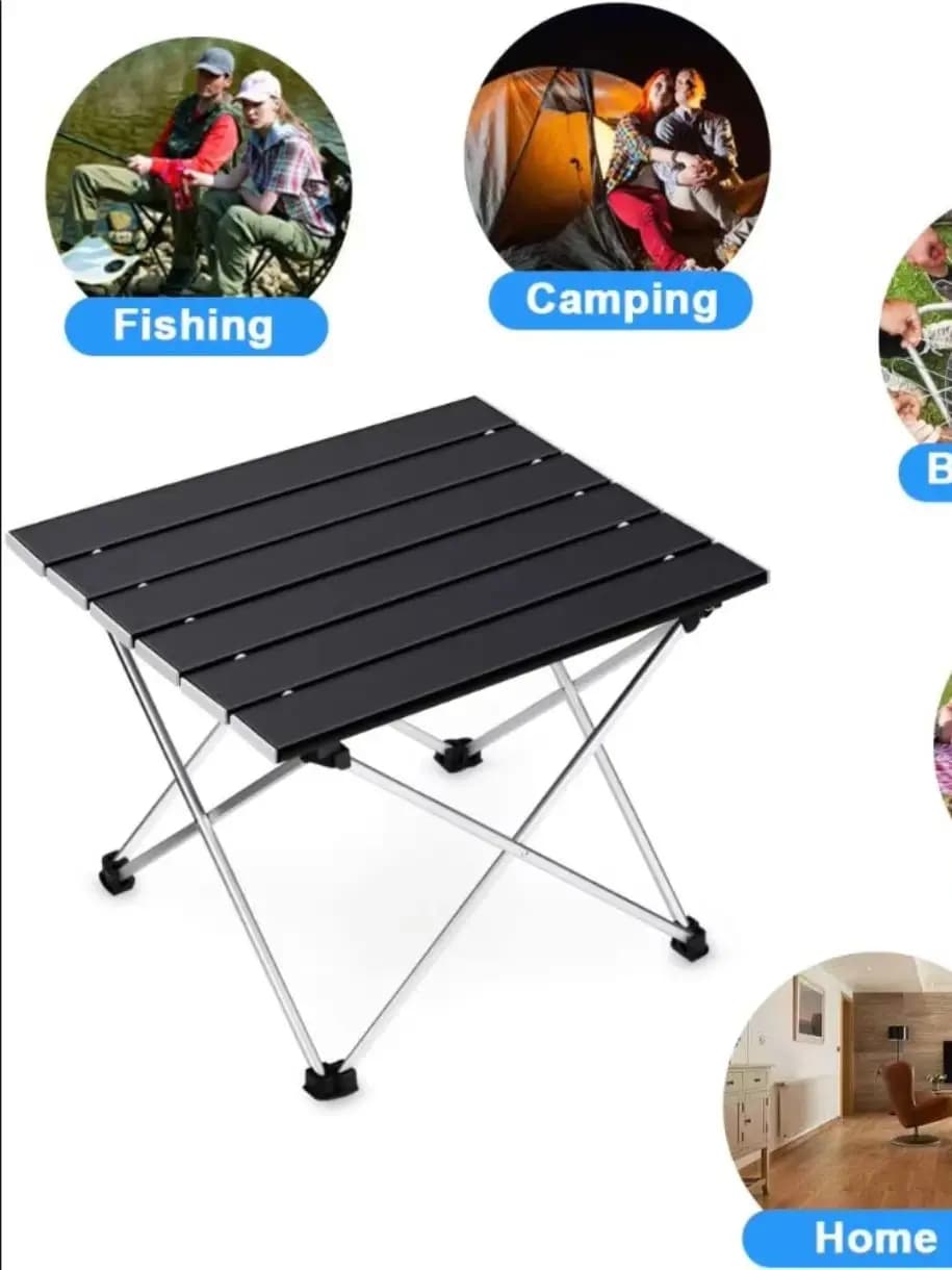 Table de camping pliante en aluminium portable, table d'extérieur, table pliante, bonbons légers, bu