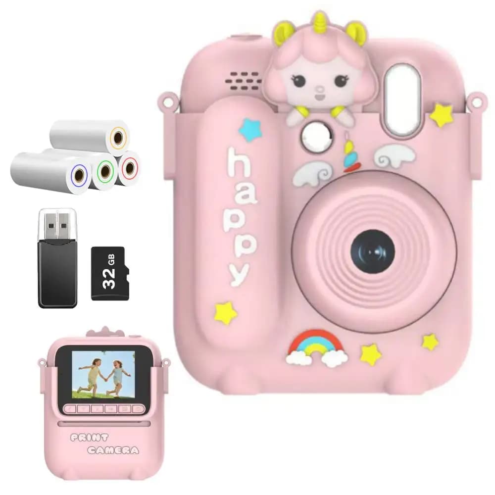 Appareil photo instantané pour enfants, appareil photo numérique 1080P pour enfants, cadeaux d'anniv