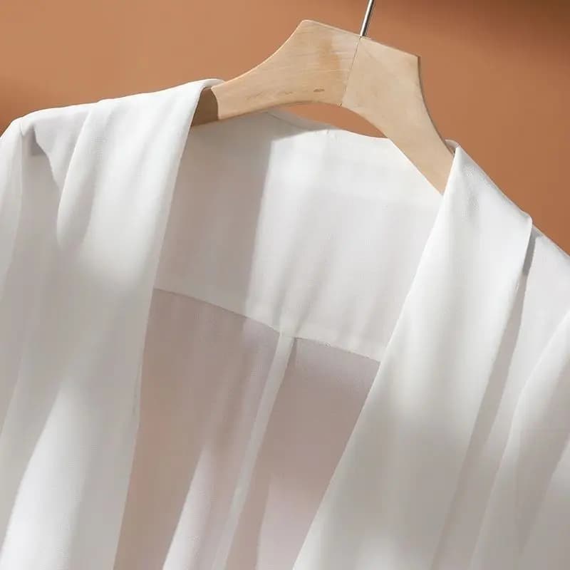 Veste kimono en mousseline de soie fine pour femmes, capes de protection solaire, châle adt, cardiga