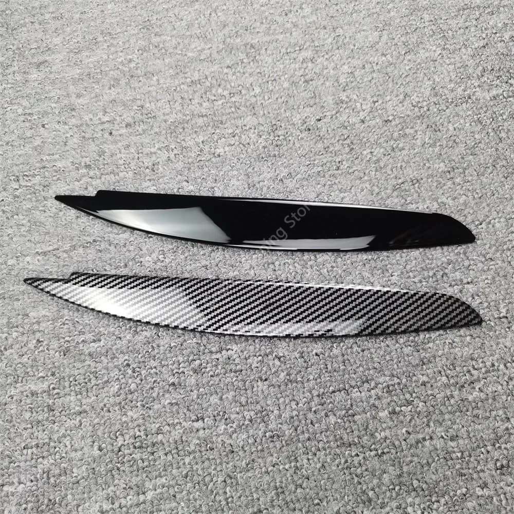 2 pièces ABS brillant phare mauvais sourcils paupières pour BMW série 1 E81 E82 E87 E88 118d 120i 12