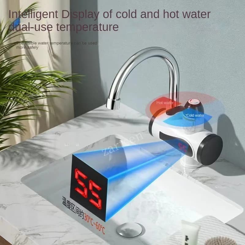 Chauffe-eau électrique de cuisine, robinet d'eau chaude instantanée, robinet de chauffage froid, cha