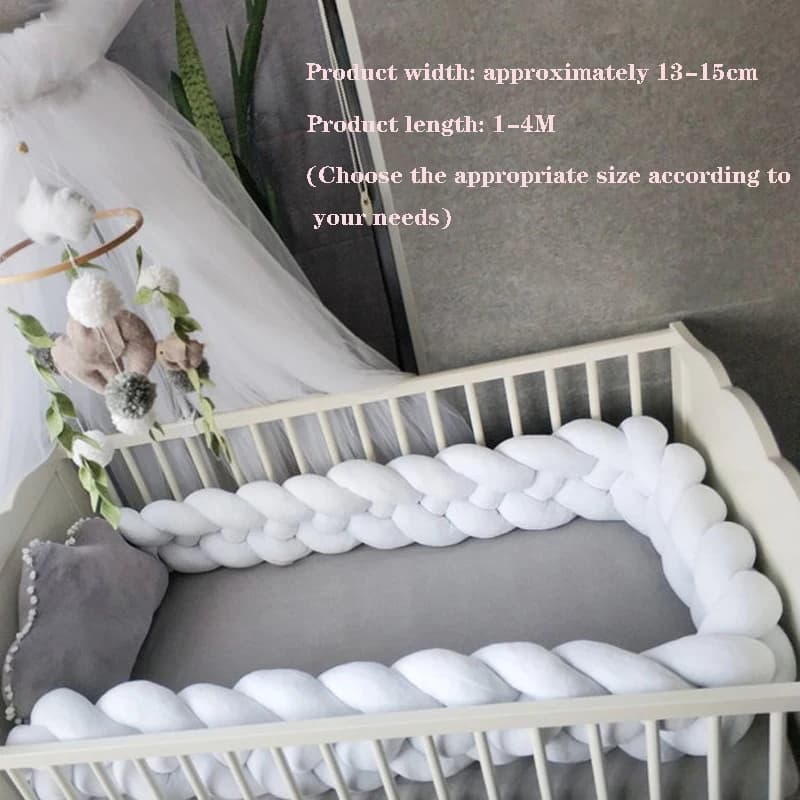 Élargir bébé pare-chocs lit tresse noeud oreiller coussin pare-chocs pour bébé berceau protecteur li