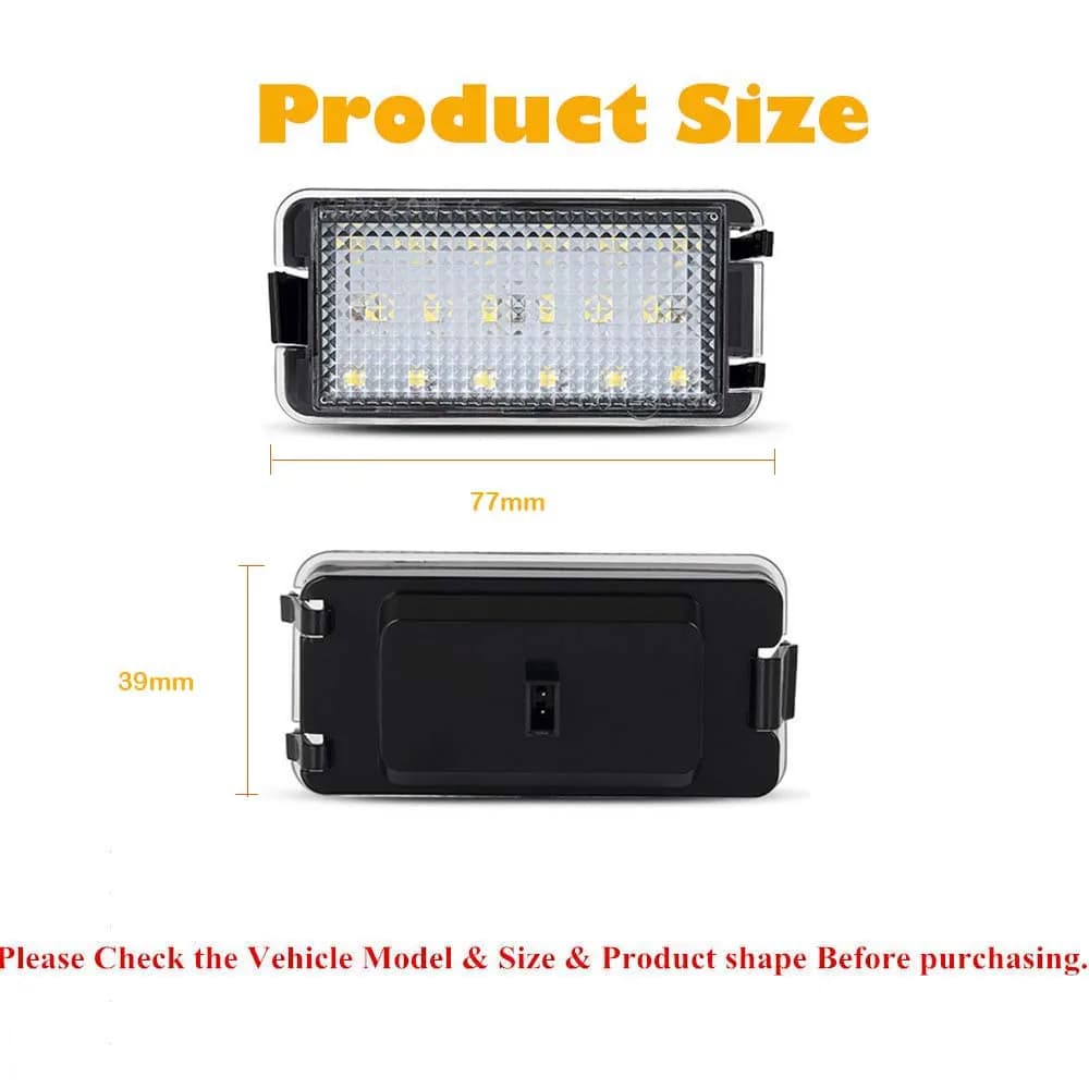2 pièces sans erreur voiture numéro LED feux de plaque d'immatriculation pour Seat Ibiza 6L ab Arosa