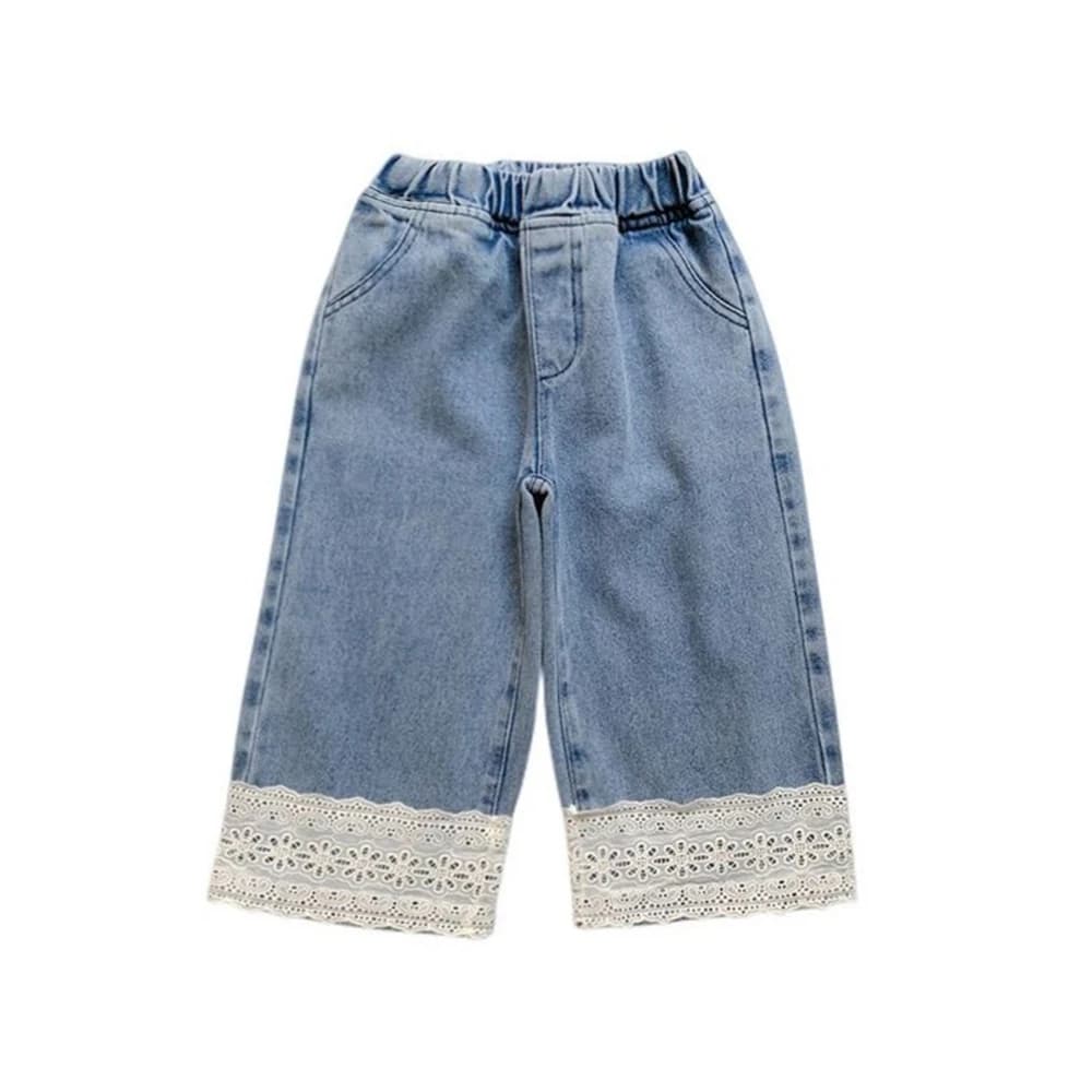 Bear Leader – jean bleu d'été pour filles de 2 à 7 ans, vêtements simples pour enfants, édition coré