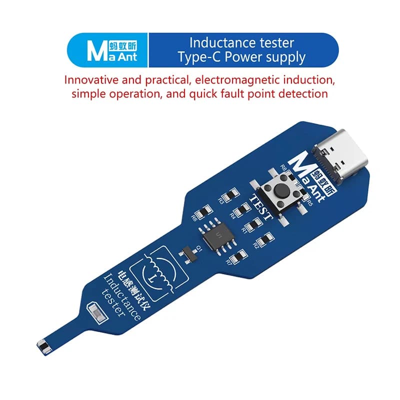 MaAnt testeur d'inductance type-c alimentation pour téléphone portable réparation PC carte mère Indu