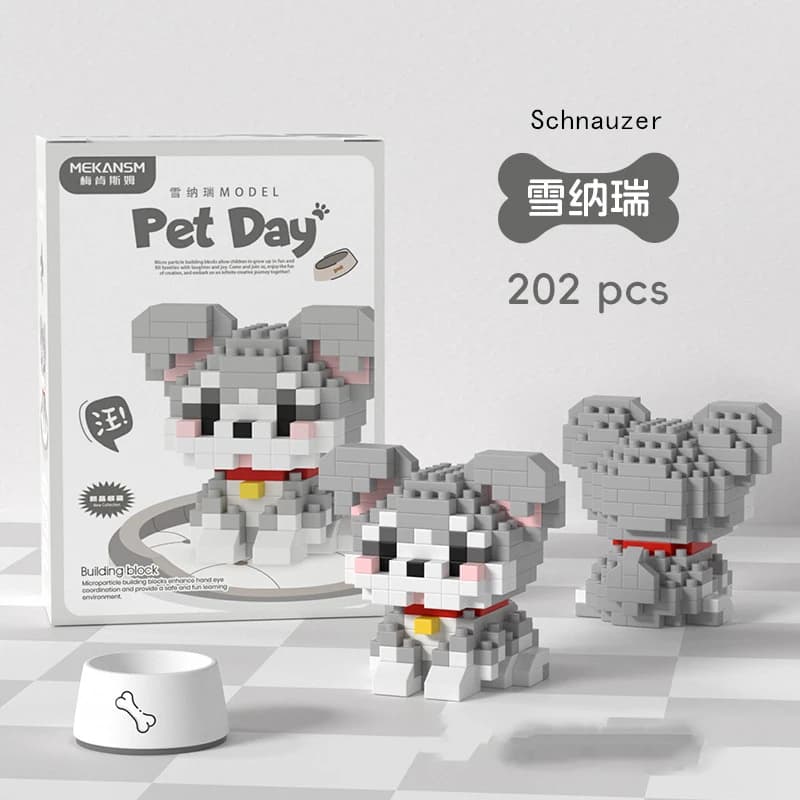 Petits animaux de compagnie mignons, 18 styles, petits chiens et chats, série de modèles de nuits de