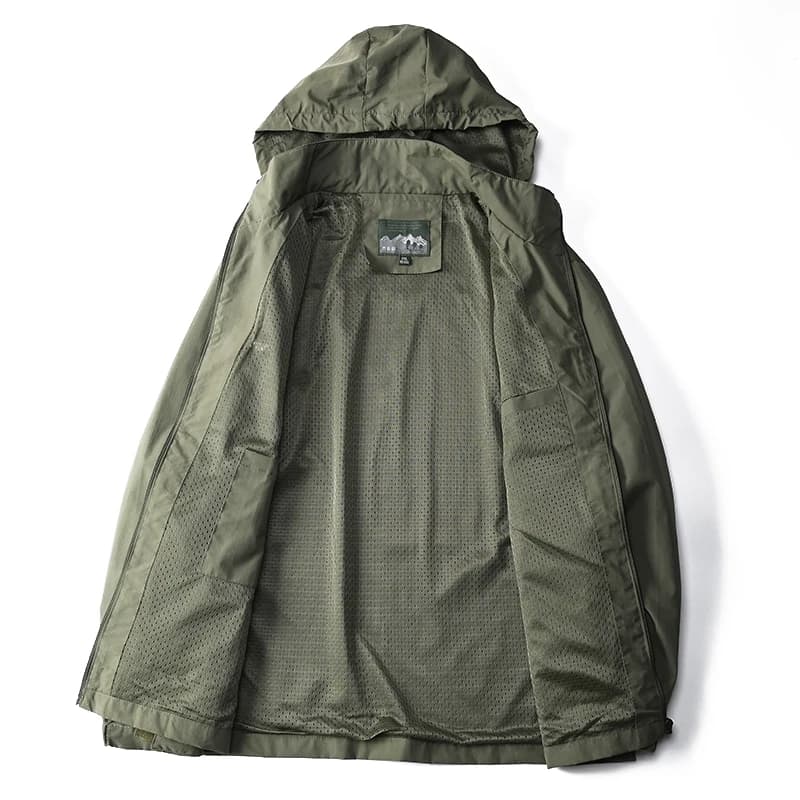 Coupe-vent Hommes DulJacket Imperméable En Plein Air À Capuche Manteau Sports Militaire Taille Europ