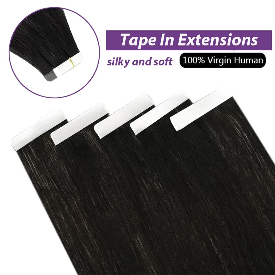 Bande droite dans les Extensions de cheveux trame de peau cheveux brésiliens 100% Extensions de chev