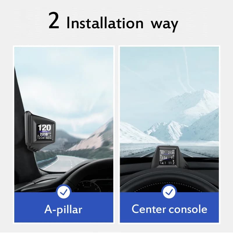 Nouveau A401 HUD OBD2 + GPS ordinateur de bord affichage tête haute tachymètre de voiture Turbo pres