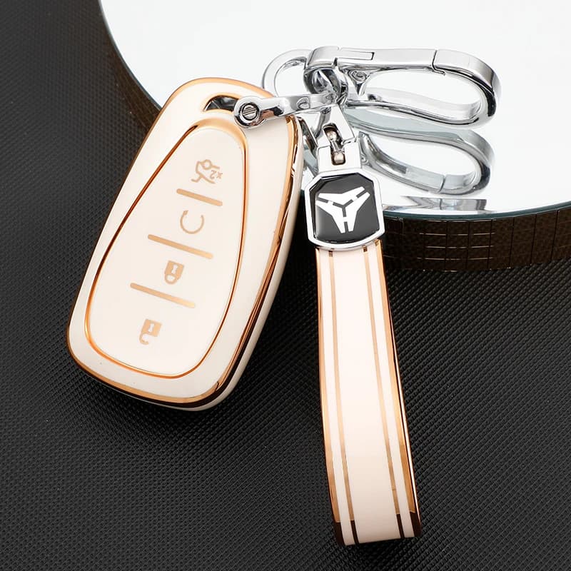 Porte-clés de voiture en TPU pour Chevrolet Chevy Malibu, Camaro Cruze Traverse, sonique, boulon à V