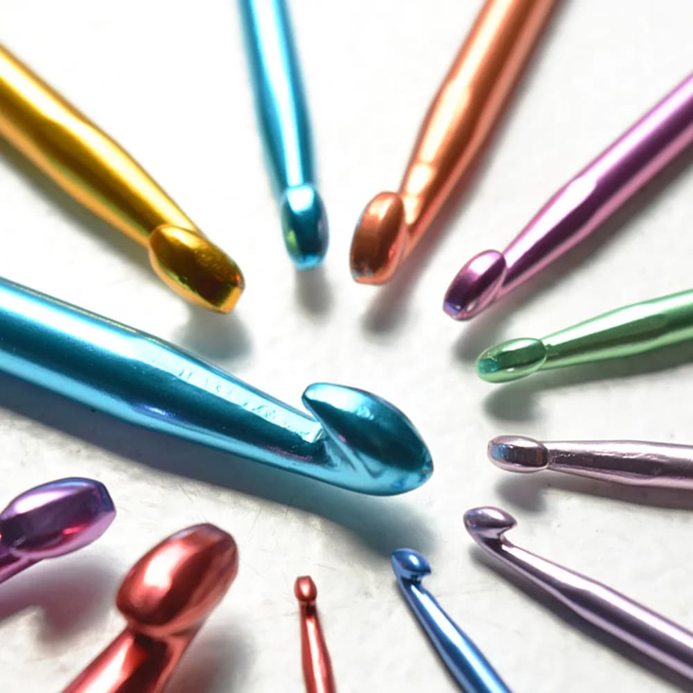 Aiguilles à tricoter en aluminium, ensemble de Crochet en métal, crochet mixte, tissage de pull, bri