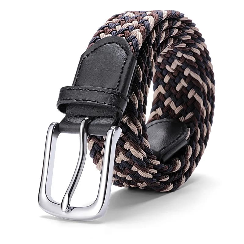 Ceinture tissée avec fouet polyvalent pour hommes et femmes, toile strucélastique, pantalon assresse