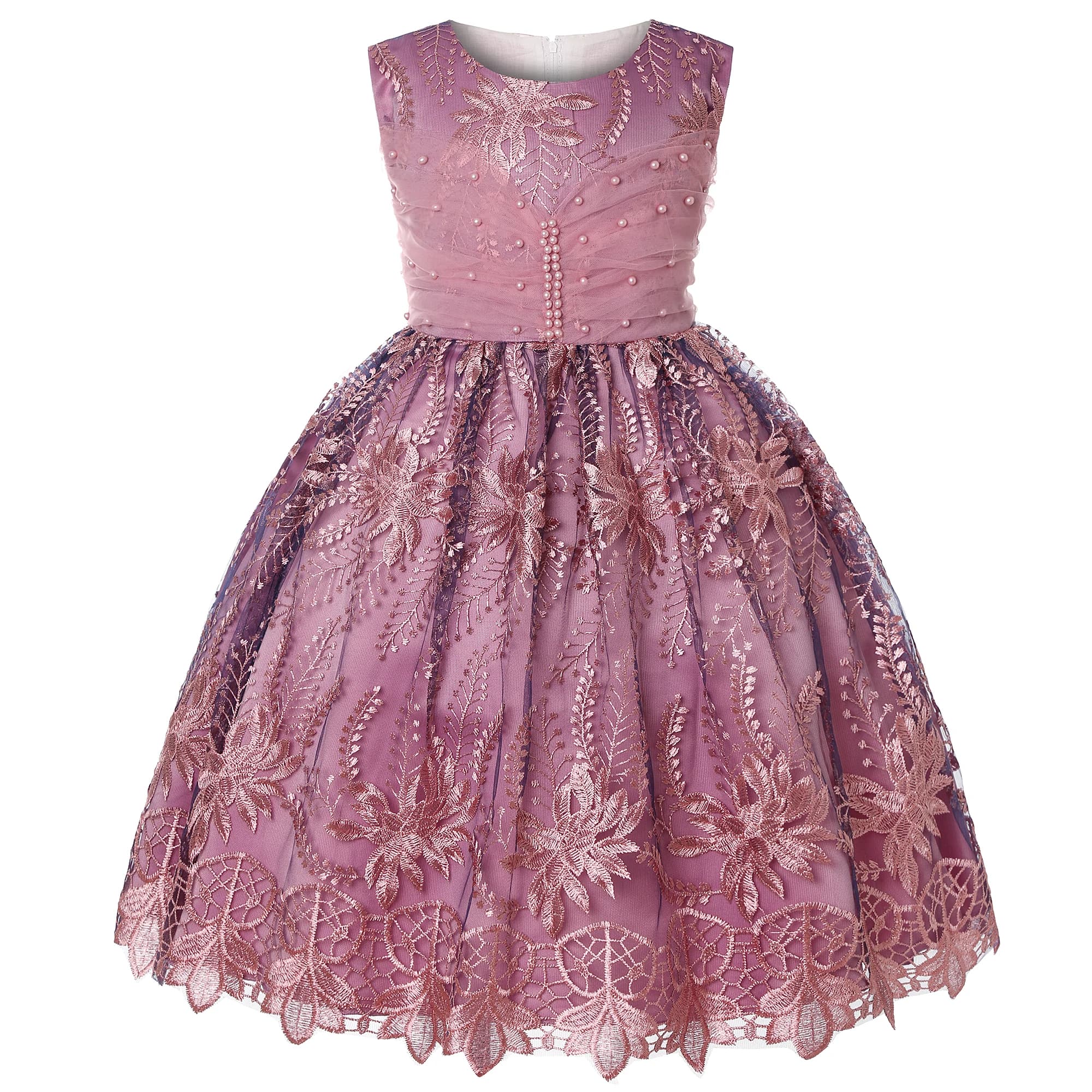 Robe Pompadour en gaze pour filles, tenue de vacances en dentelle pour enfants, tenue élégante à la 