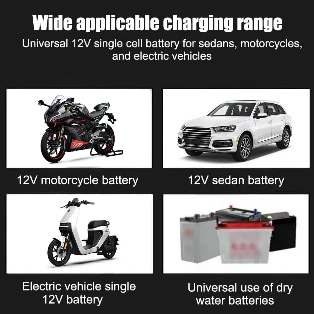 Chargeur de batterie de voiture 12V 2a, 220V, réparation d'impulsions, batterie au plomb sèche et hu