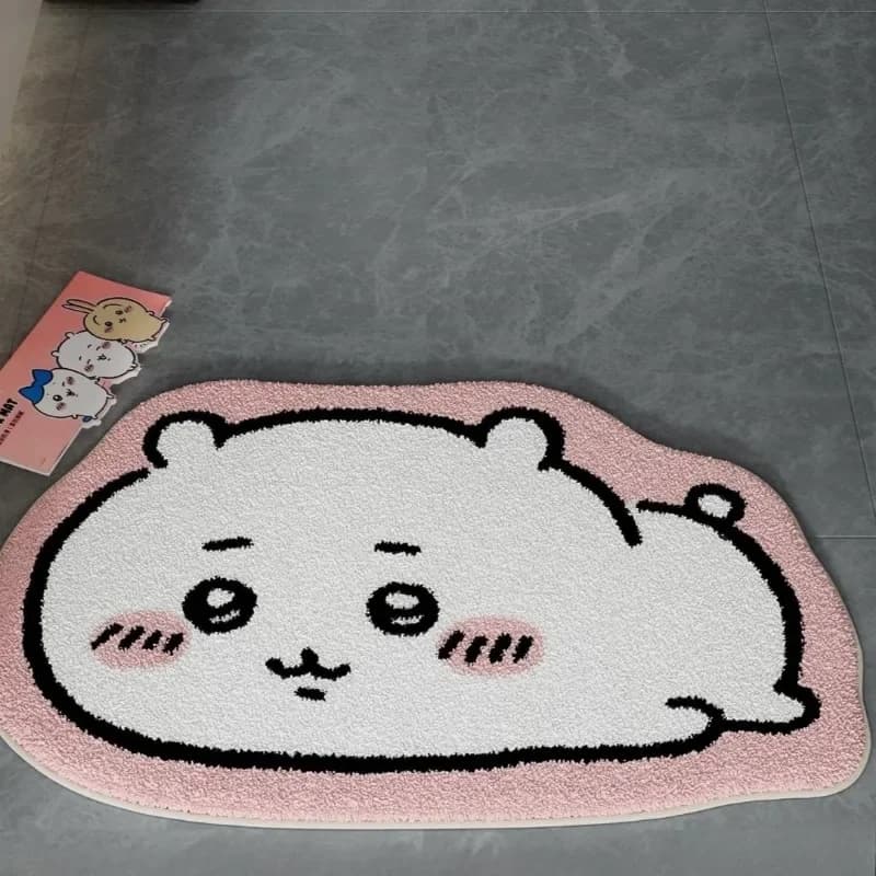 Chiikawa – tapis de sol antidérapant en peluche, dessin animé Hachiware Usagi, pour salle de bain, c