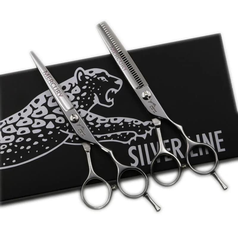 Ensemble de ciseaux de coiffure professionnels de 5.5 pouces, coupe + ciseaux de barbier amincissant