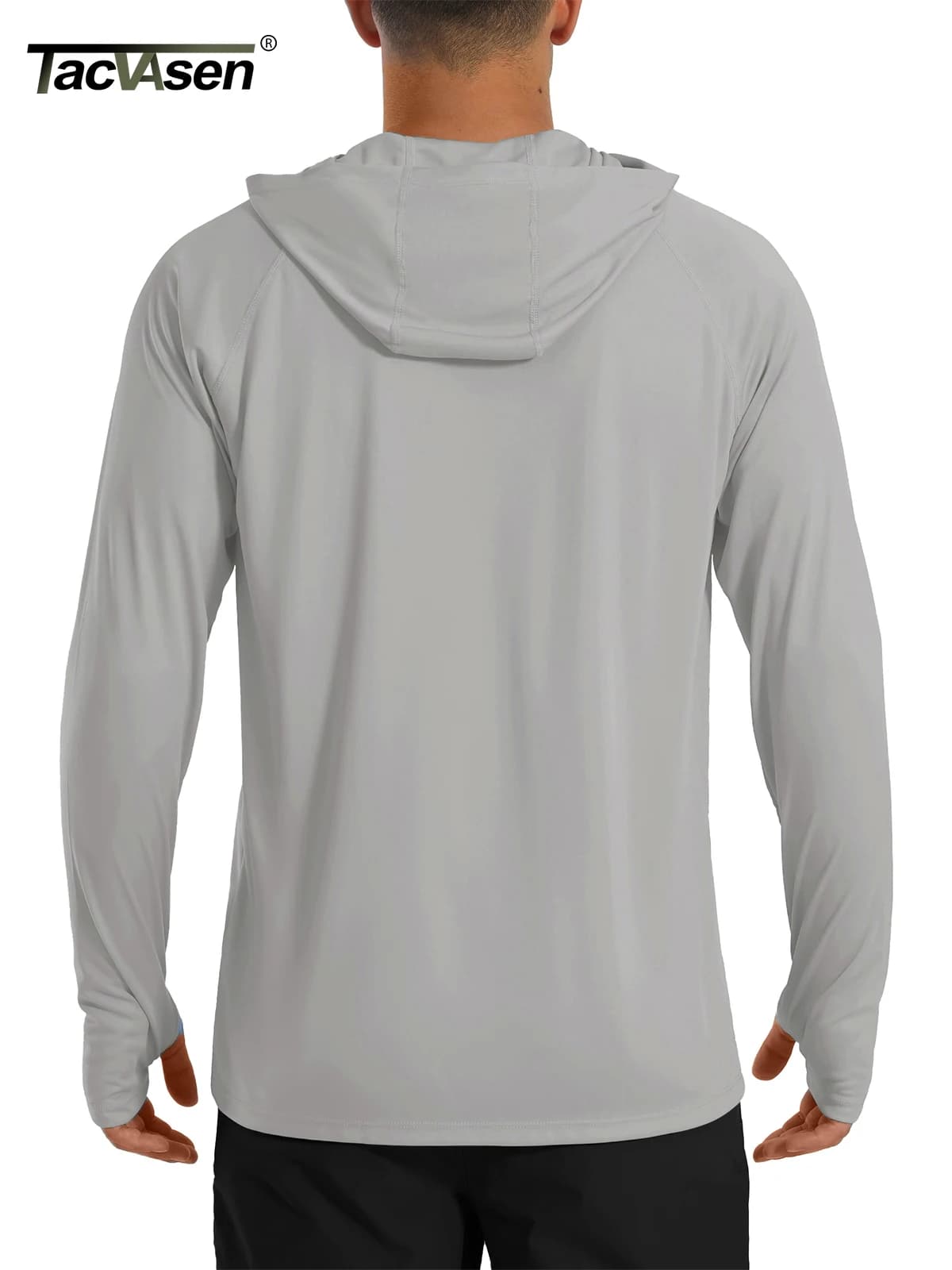 Haut de protection solaire UPF 50+ pour homme à manches longues, séchage rapide, respirant, avec tro