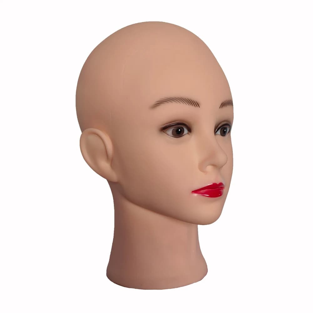 Tête de poupée de maquillage professionnelle, modèle de mannequin chauve pour la fabrication de perr
