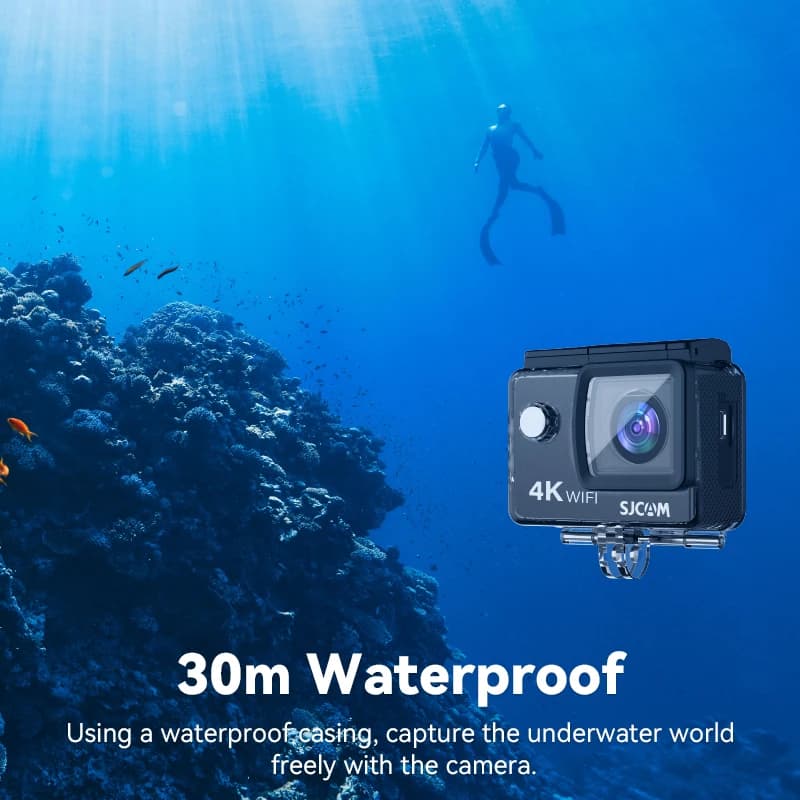 SJCAM caméra d'action SJ4000 AIR 4K 30PFS 1080P 4x Zoom WIFI sport vidéo caméras d'action moto vélo 
