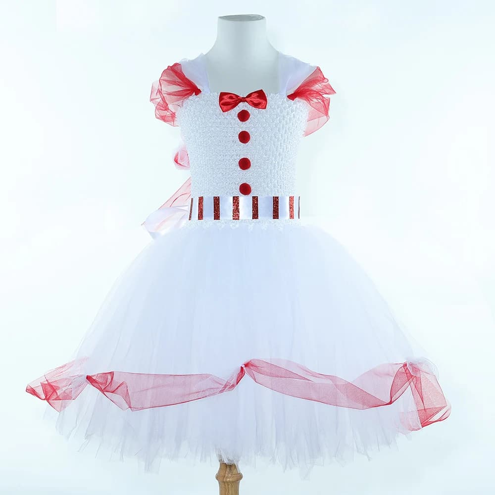 Costume magique nounou Mary Poppins pour enfants, déguisement d'halloween, robe de princesse en Tull