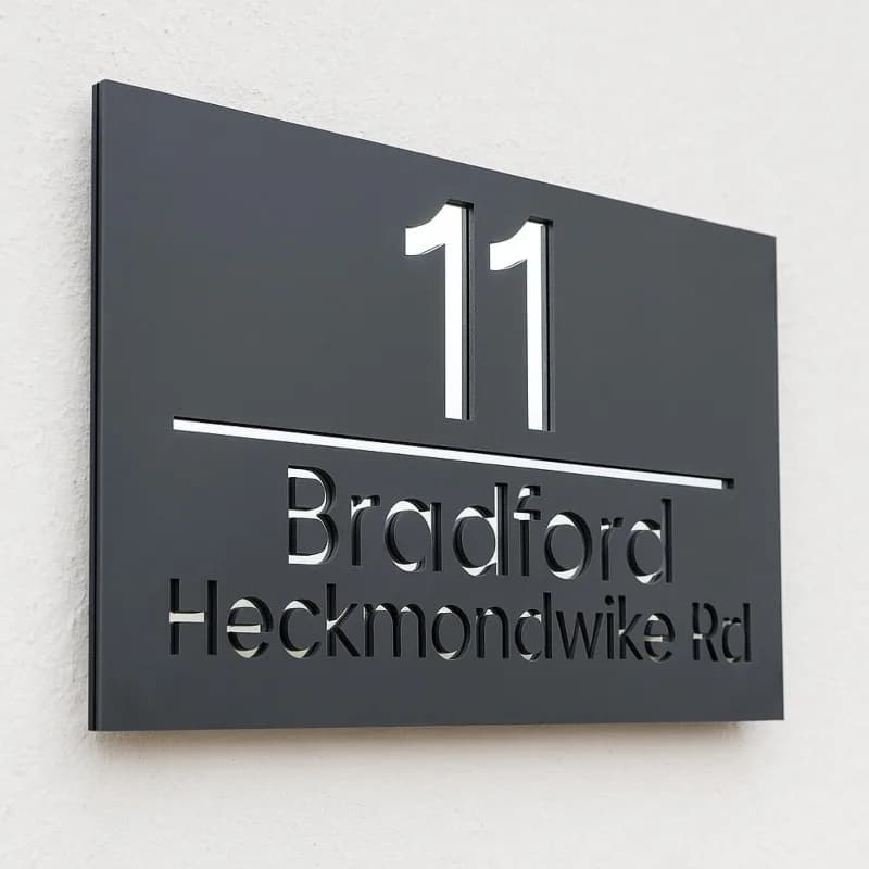 Plaque d'immatriculation extérieure personnalisée de maison, plaque de découpe en acrylique 3D, plaq