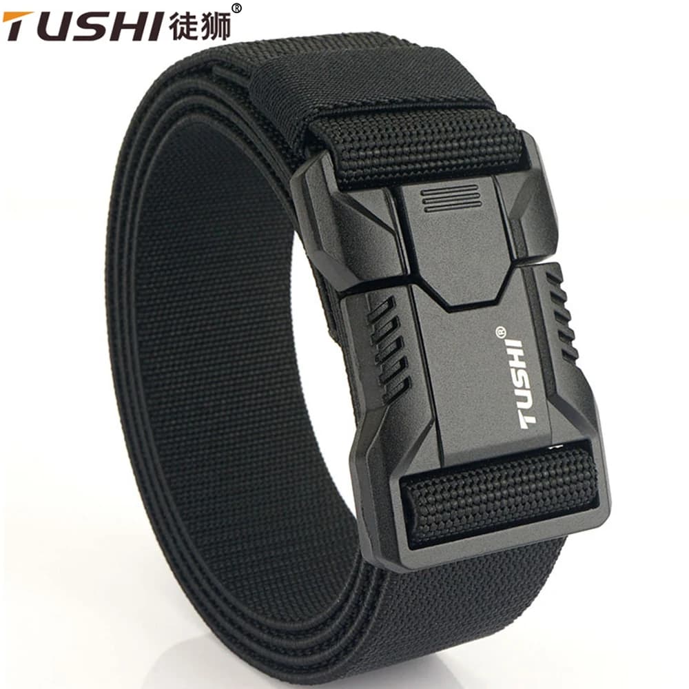 TUSHI – ceintures élastiques à boucle enfichable en alliage d'aluminium pour hommes, ceinture tactiq