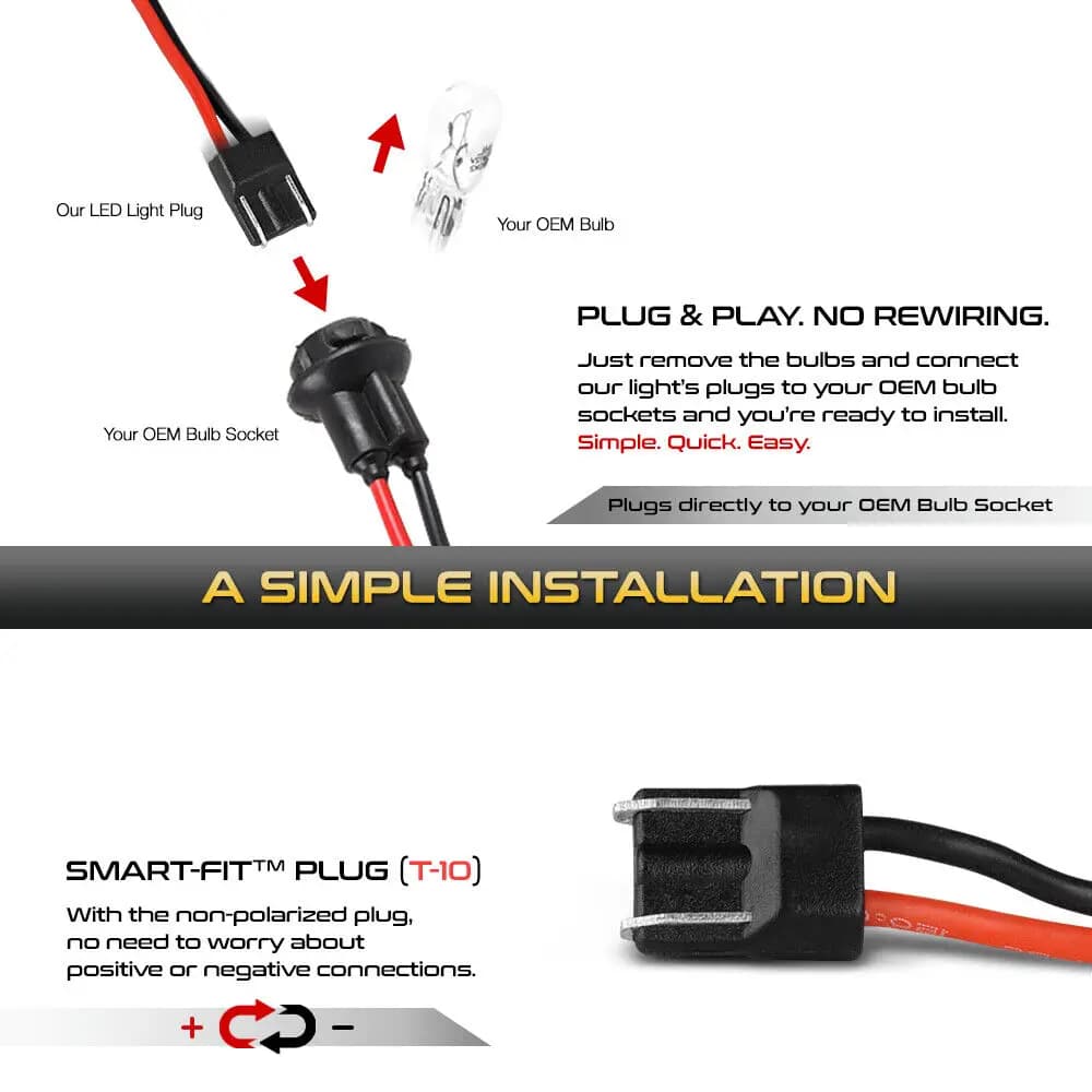 Ensemble de lampe de plaque d'immatriculation LED, pour Honda Civic 92-95, hayon 96-00 Coupe Civic E