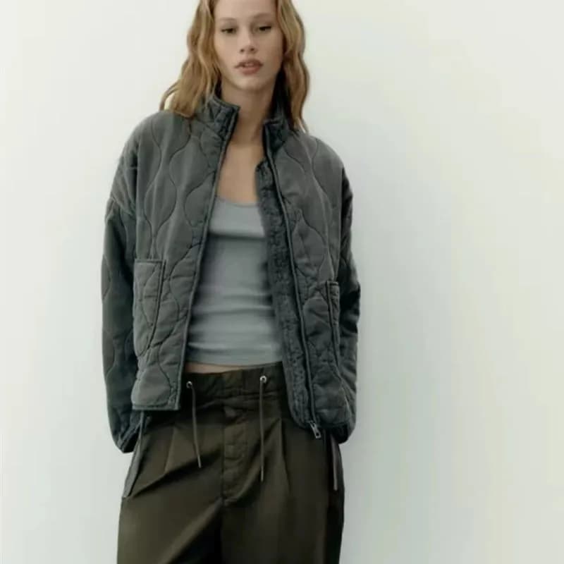 Manteau matelassé en polyester pour femme, nouvelle collection 2026, style vintage, en rayonne Lenzi