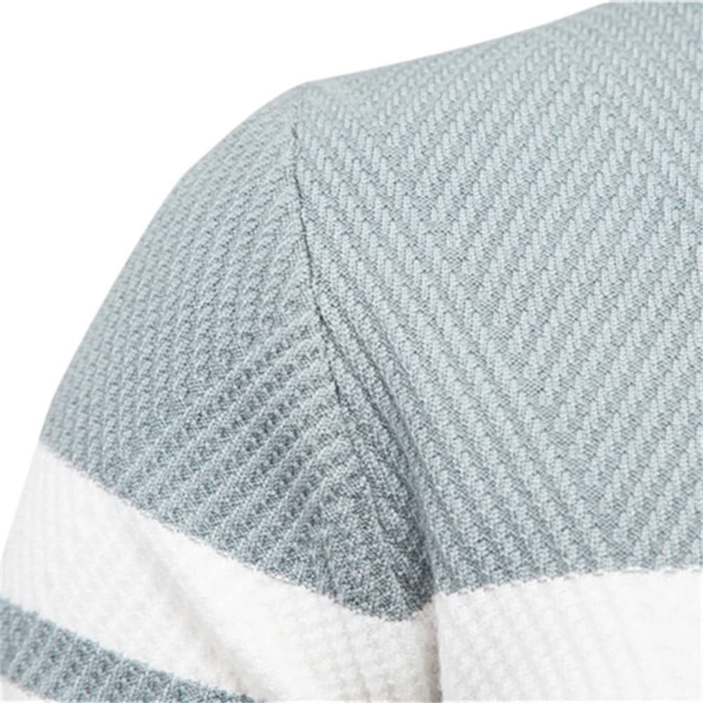 Nouveau automne pull hommes pull col rond Patchwork à manches longues chaud mince chandails hommes d