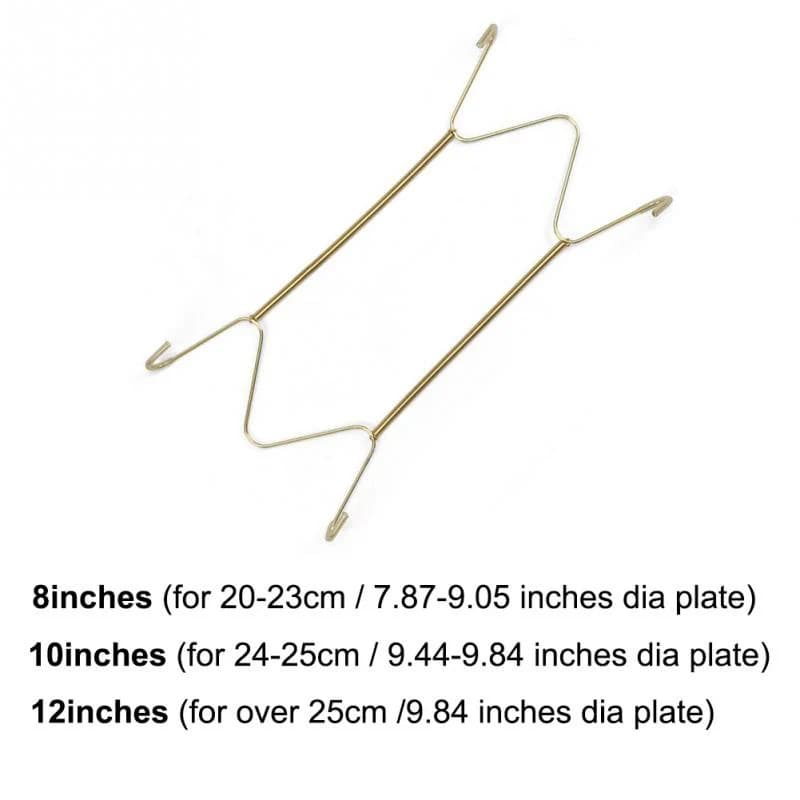 Offre spéciale assiettes plats en acier inoxydable cintre ressort plaques support crochet adaptateur