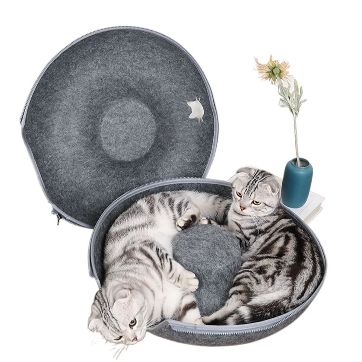 B-Tunnel beignet chat lit Tunnel interactif feutre pour animaux de compagnie jouets d'intérieur chat