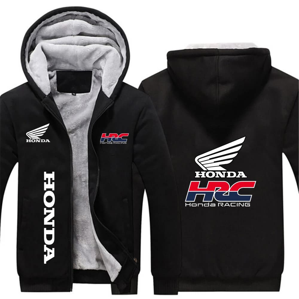 2025 Honda racing hommes nouveaux sweats à capuche automne hiver chaud épaissir polaire mode manteau