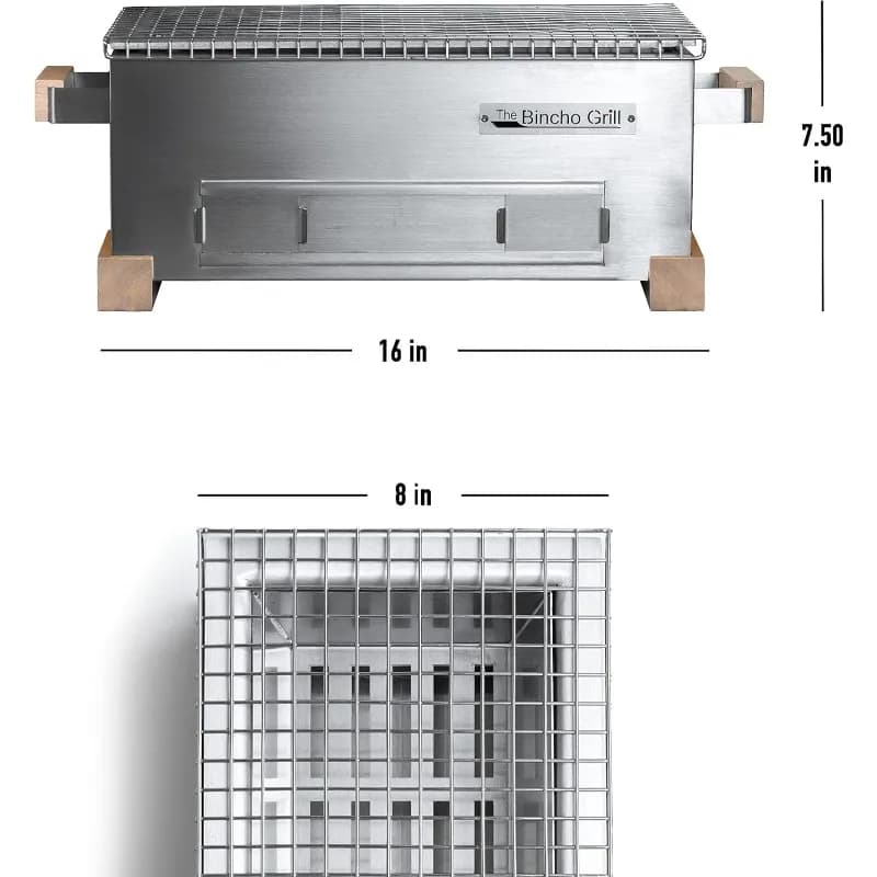 HOME.MG-168 Mini Grill Yakitori – BBQ Hibachi au charbon de bois de table de style japonais – Grill 