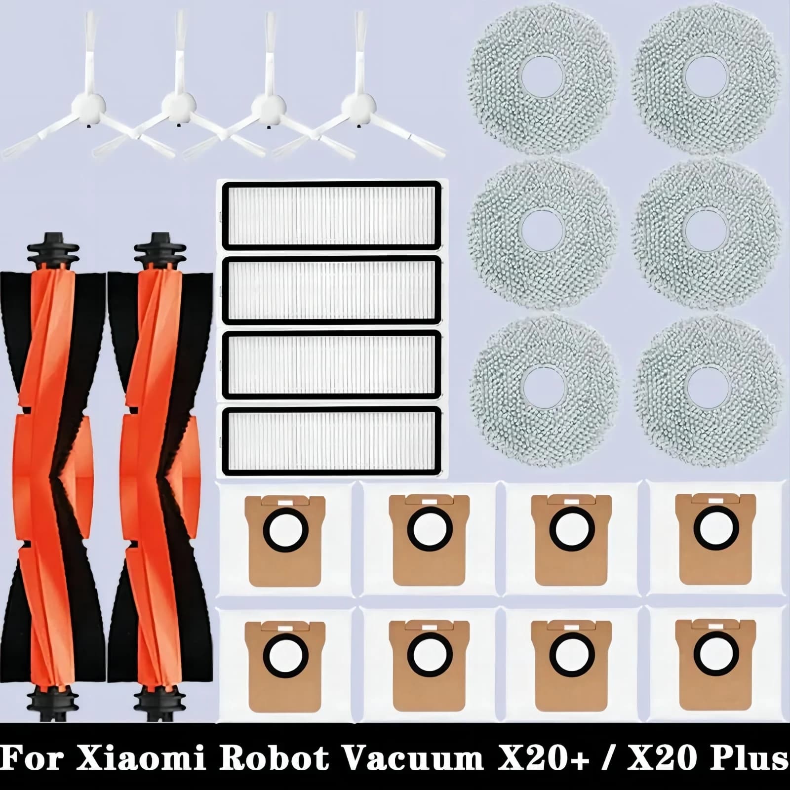 Pièces de rechange pour aspirateur robot Xiaomi X20 + / X20 Plus, accessoires, brosse latérale princ