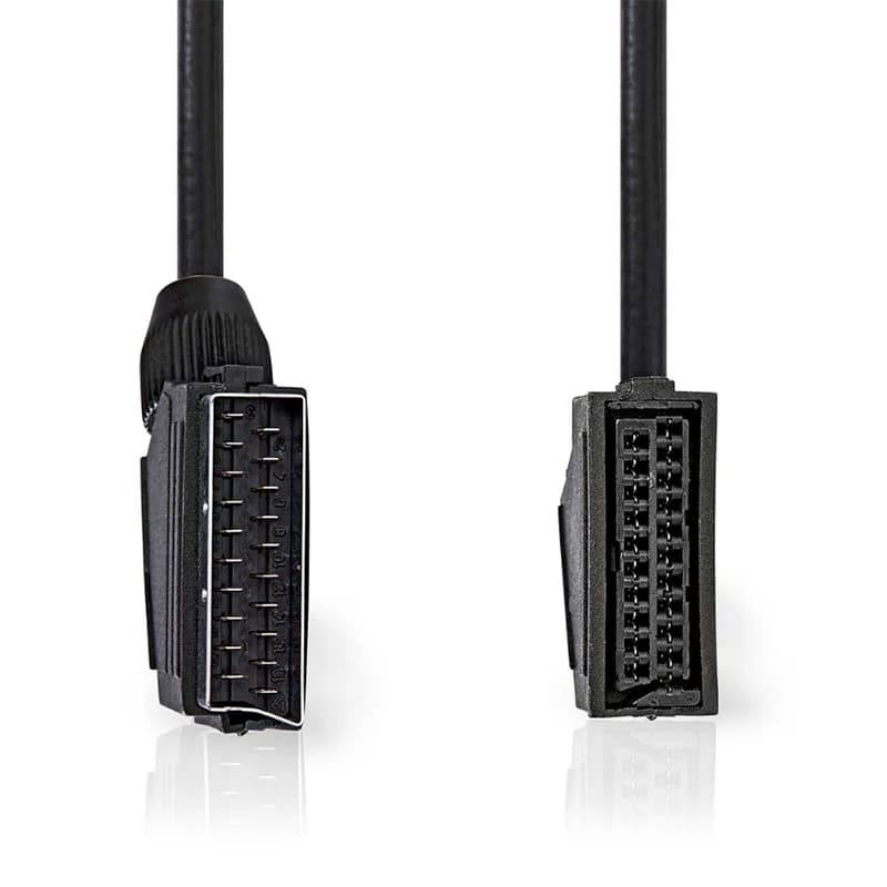 Câble d'extension Scart 21 broches Euro Scart mâle vers Scart femelle, rallonge Scart mâle vers pris