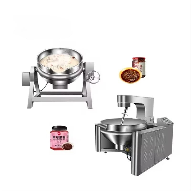 Marmite de cuisson électrique à double enveloppe de 200 L pour sauce tomate, machine à caramel et ha