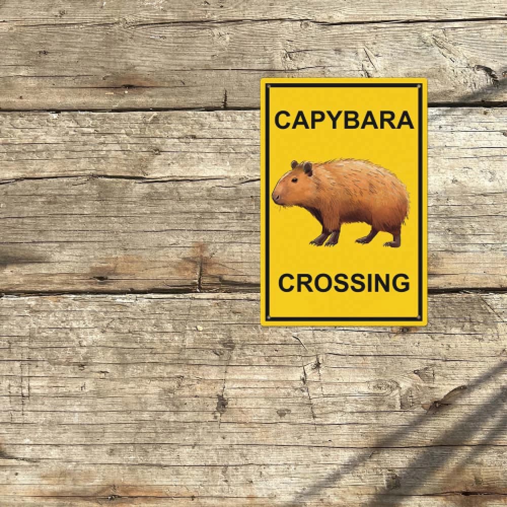 Putuo Decor-Panneau en métal Capybara, affiche d'art mural vintage 18, 7.8x11.8, 1 pièce, pour la ma