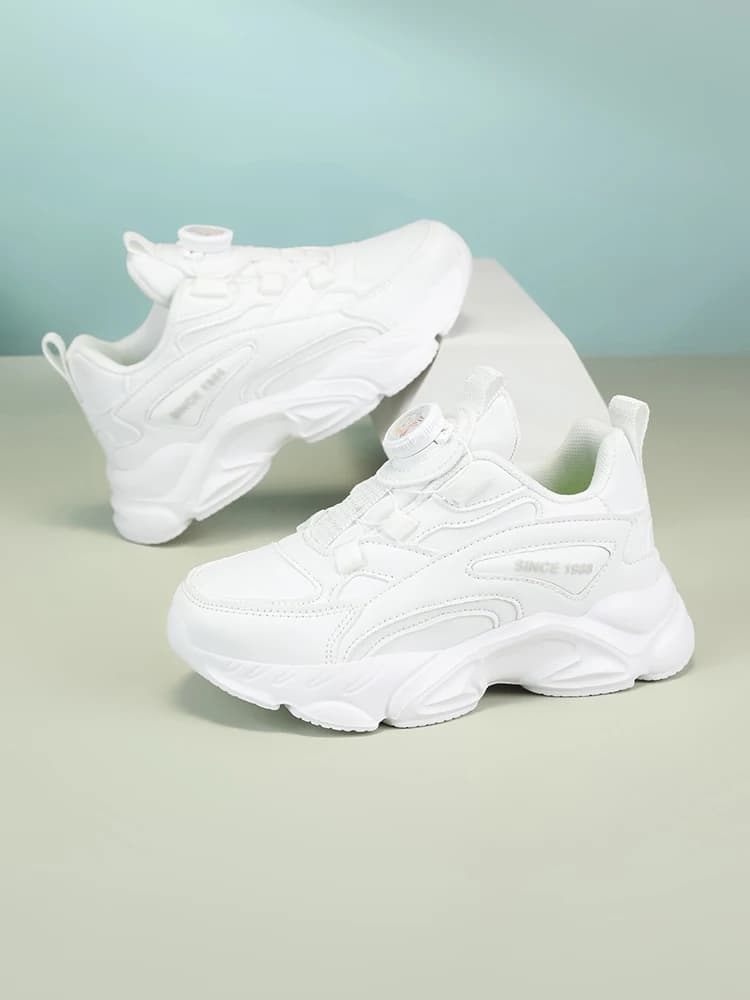 🔥   Sneakers pour enfants entièrement noires avec boucle rotative |   Très facile à mettre et à enle