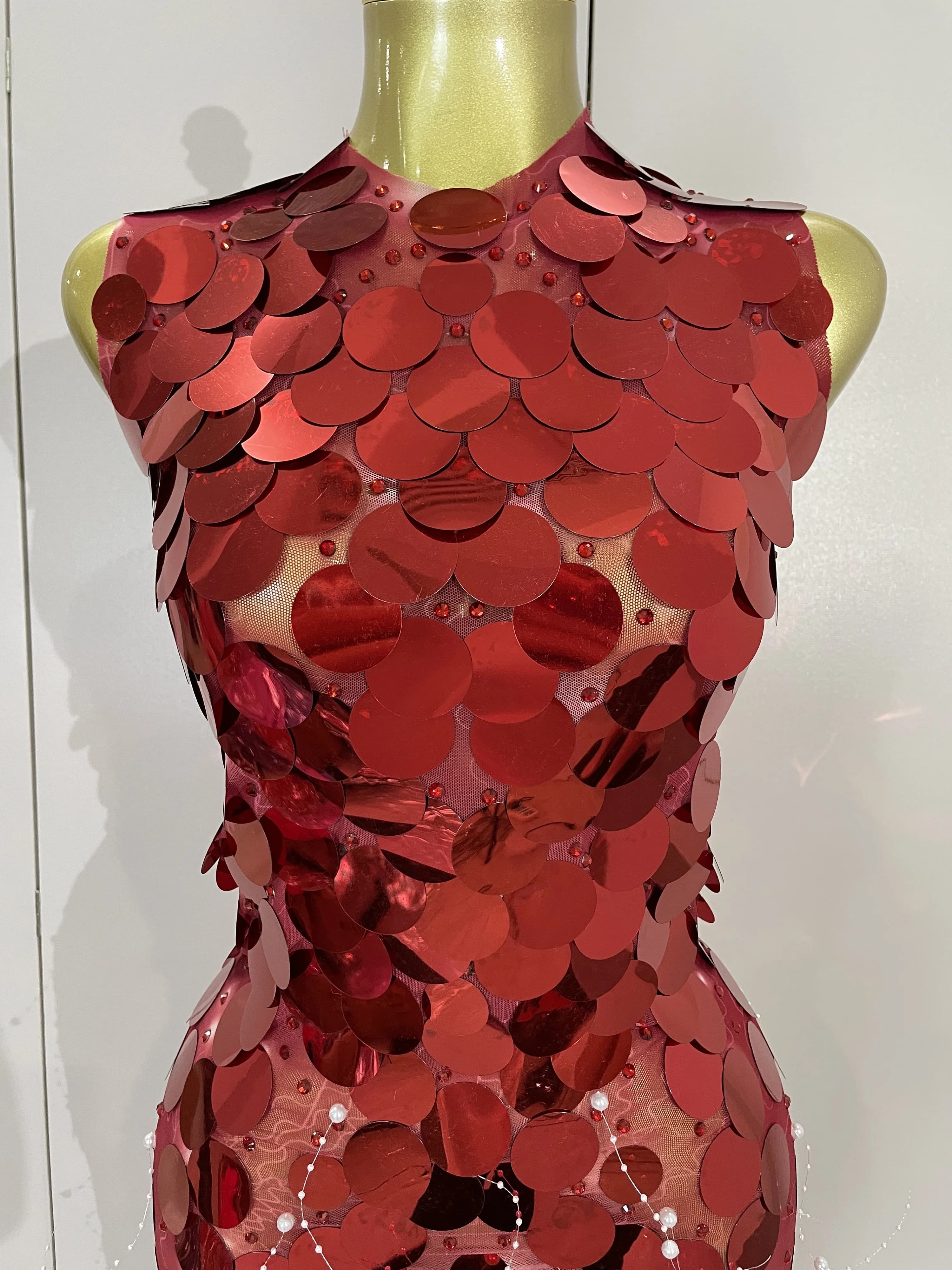 Robe Maxi en maille pour femmes, tenue de luxe, paillettes scintillantes, Sexy, soirée, spectacle, c