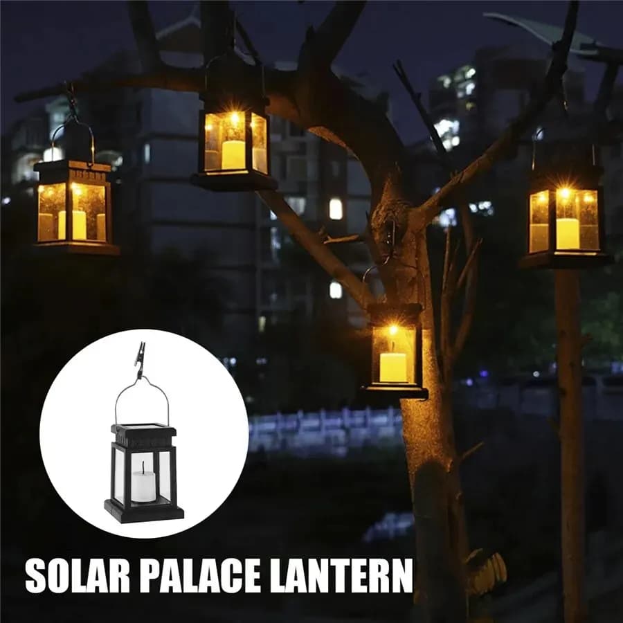 Lanterne Solaire d'Extérieur, Luminaire Décoratif de Paysage, Idéal pour une Pelouse, une Cour ou un