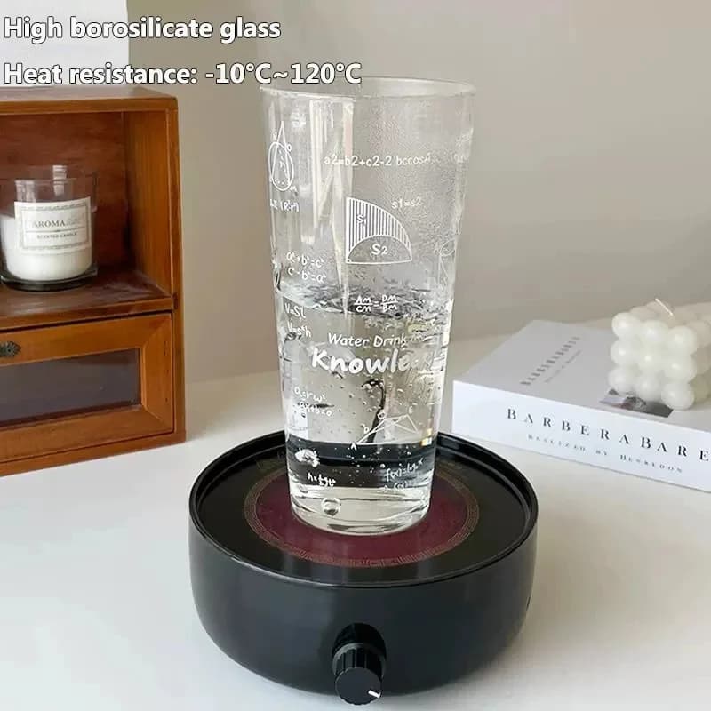 Tasse d'eau en verre de 1000ML, grande capacité, résistante à la température, pour filles, avec couv