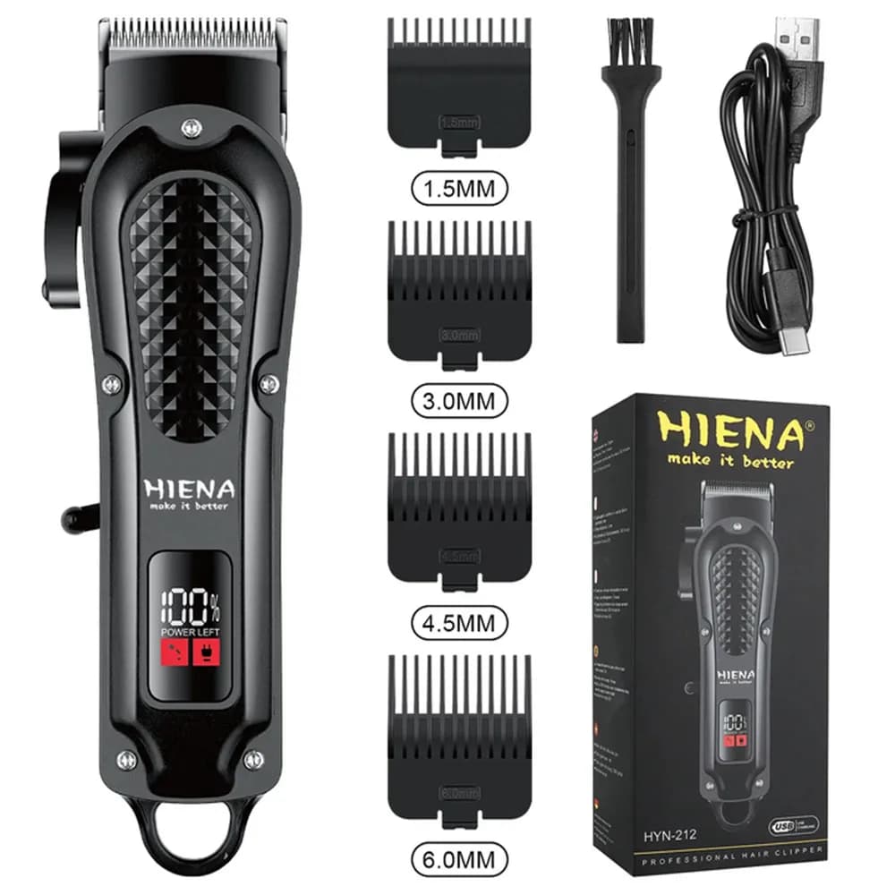 Hiena HYN-212 Électrique Tondeuse À Cheveux UBS Rechargeable Sans Fil Tondeuse À Barbe Hommes injust