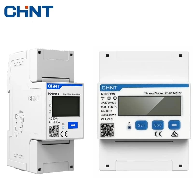 Compteur d'énergie électrique multifonction programmable, CHINT, DDSU666, DTSU666, V,A,W,KWH,VAR, MO