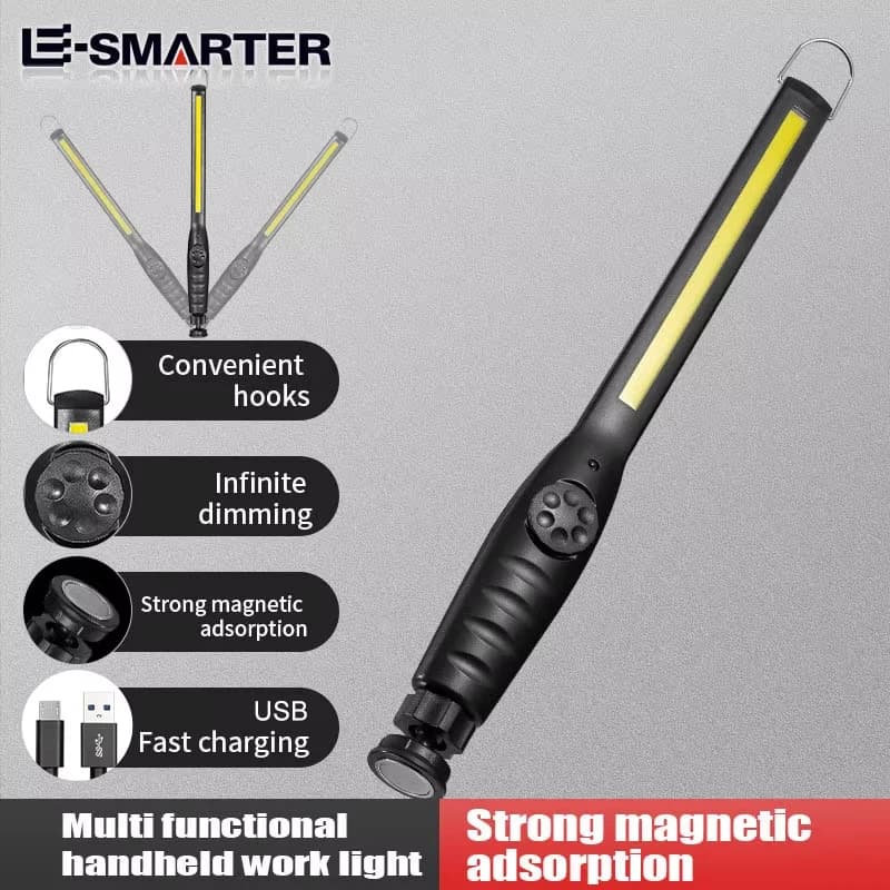 Lampes de travail COB portables avec lampe de poche LED Rechargeable magnétique lampes de réparation