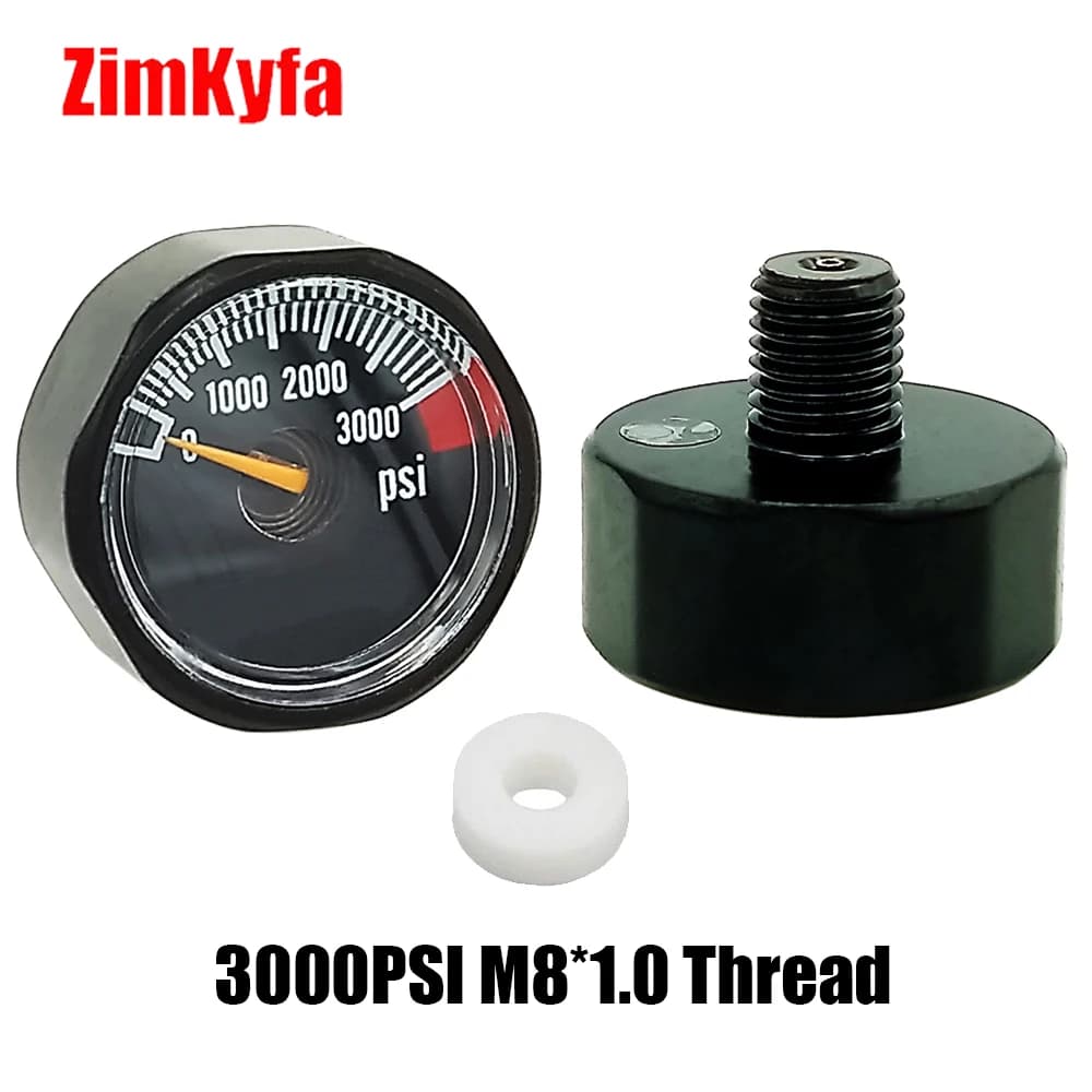 Manomètre de pression d'air comprimé HPA, mini manomètre, 1/8BSPP(G1/8), 1/8NPT, M10, M8, 300bar 350