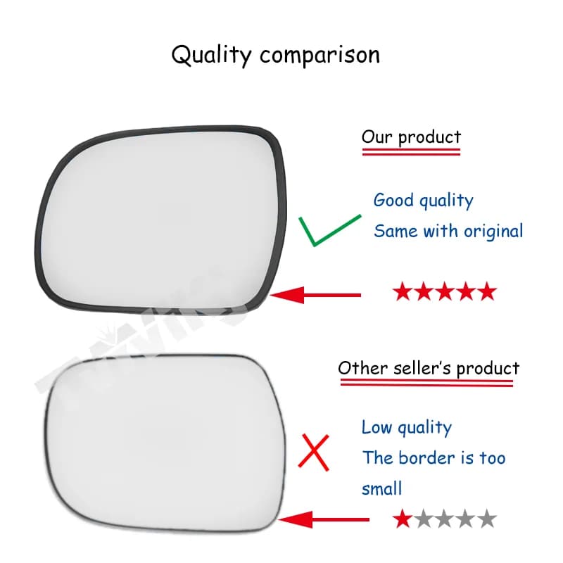 TVYVIKJ lentille en verre de rétroviseur latéral chauffant gauche droite pour LEXUS RX300 RX330 RX35