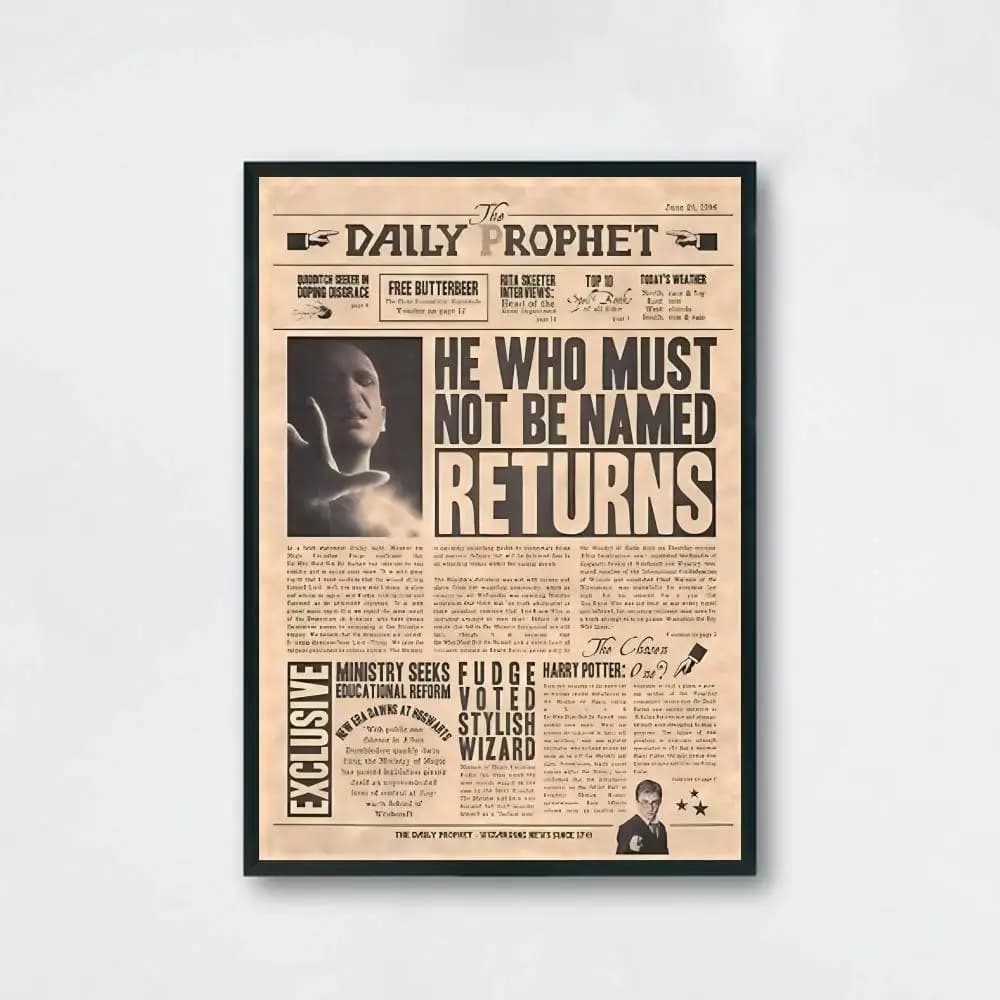 Affiche murale H-Harry Potters, décoration pour bureau, salon, décoration unique pour la maison, ima