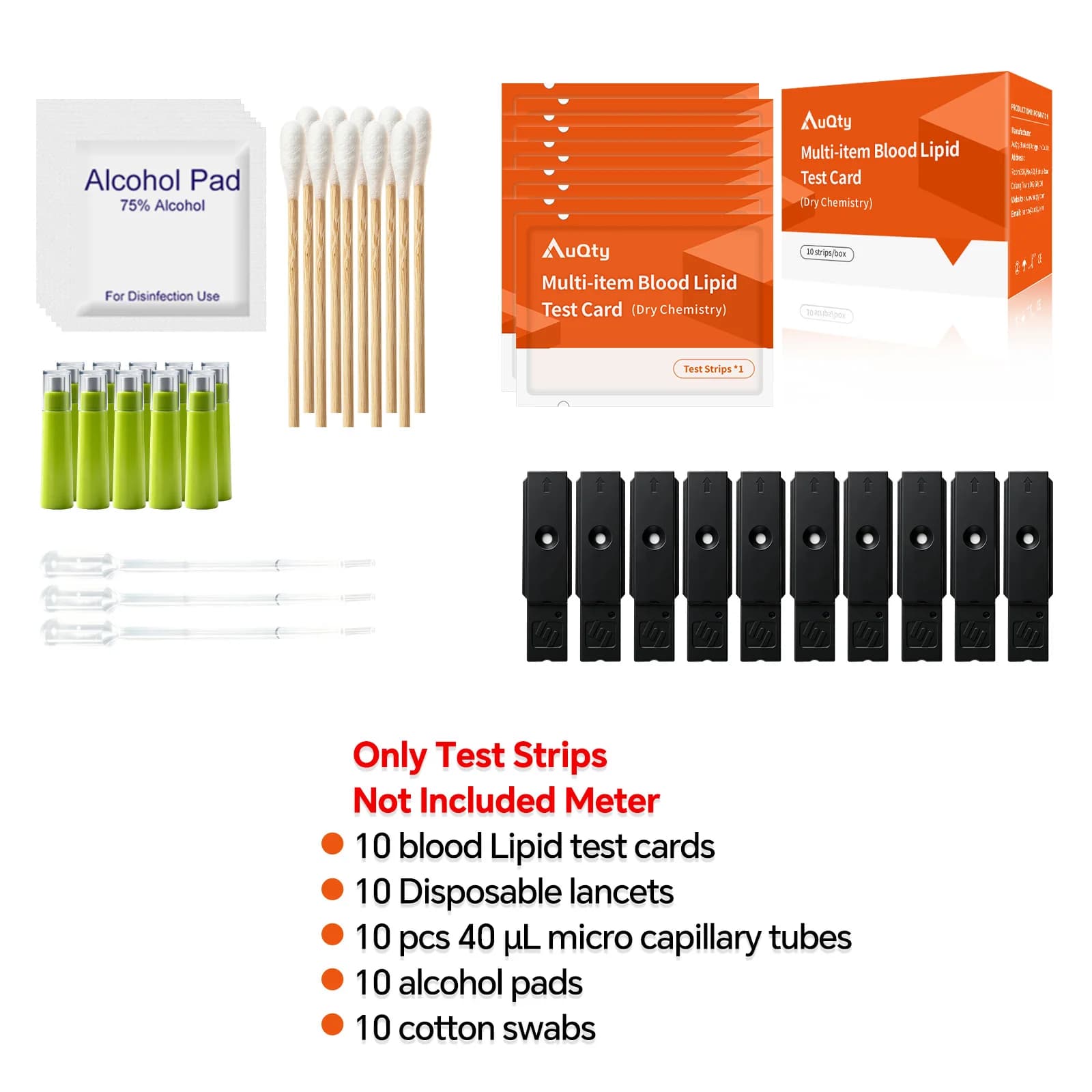 6 en 1 Moniteur de lipides sanguins pour TC cholestérol total, TG triglycérides, HDL, LDL et indice 