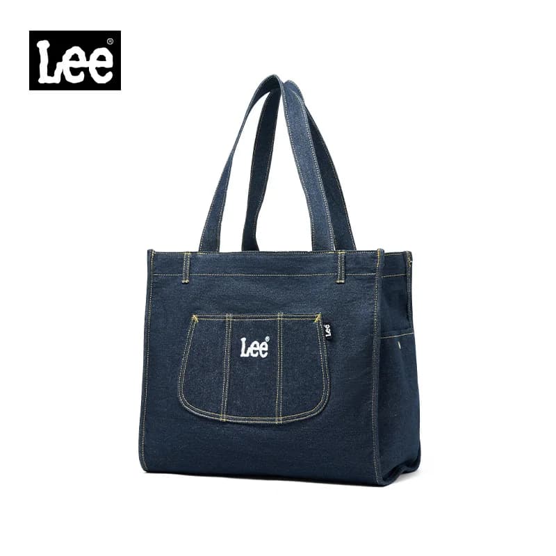 Sac fourre-tout en jean grande capacité LEE à multiples poches pour femme – Tendance, idéal pour le 